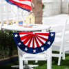 18" x 9" Patriotic Fan Drape Mini Flocked Bunting