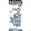 Tinsley Transfers Prison Skull & Roses Temporary Tattoo