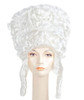 Lacey Marie Antoinette Wig, White with Pearls