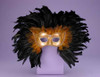 Forum Novelties Forum Novelties Womens Gold Half Mask with Feathers