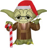 Gemmy Gemmy Airblown Yoda with Santa Hat