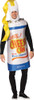 Man wearing a novelty spray cheese can costume with yellow cheese squirt headpiece, labeled