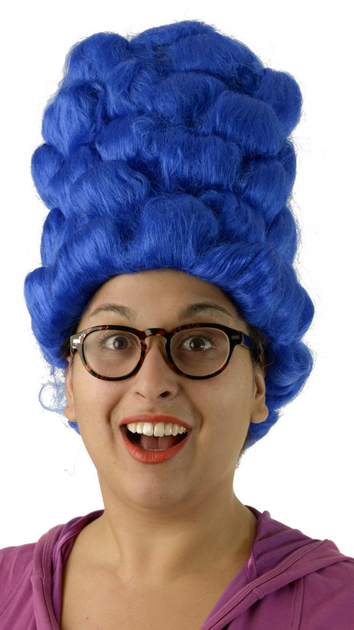 Deluxe Marge Simpson Blue Beehive Wig City Costume Wigs 