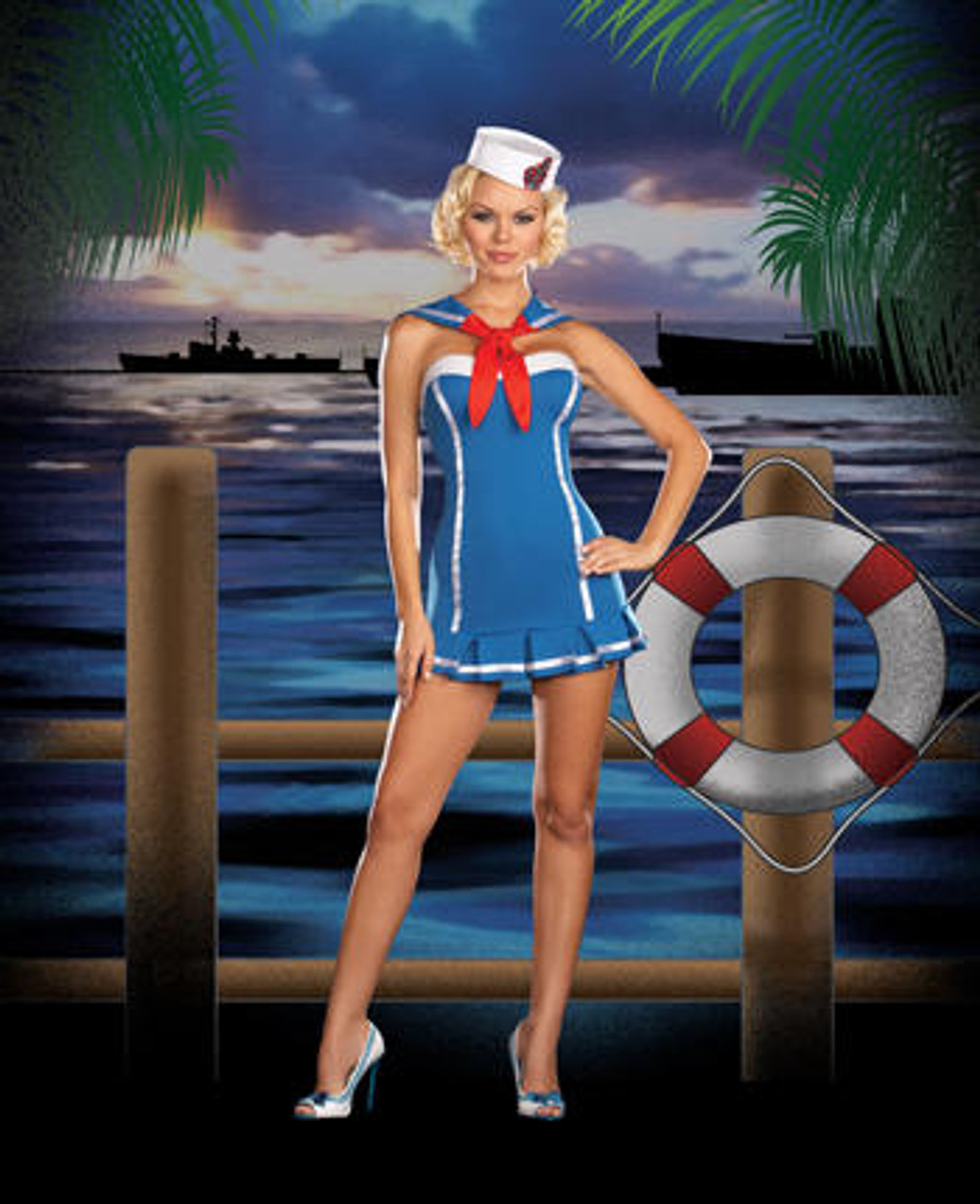 Dreamgirl Women's Sailor Stormy Sky Costume at Online