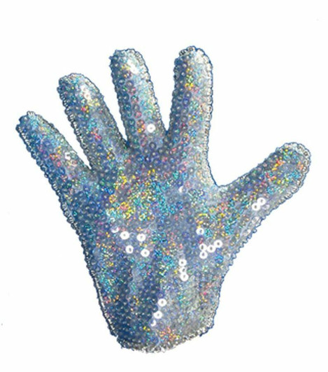 Sparkly Silver Sequin Glove Right Hand