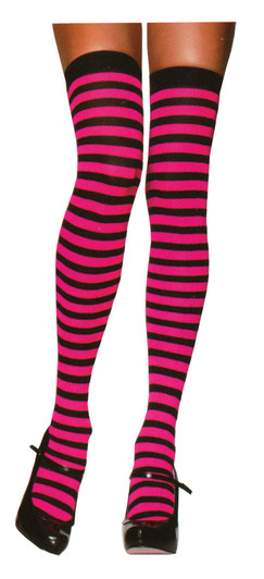 Leg Avenue Nylon Striped thigh-High Stockings