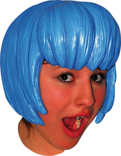 Deluxe Black And Blue Mens Anime Wig City Costume Wigs 