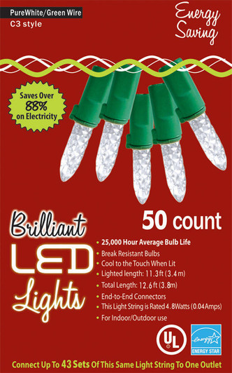 Golden Bay Golden Bay 50-Count C3 Holiday Lights - Multicolor