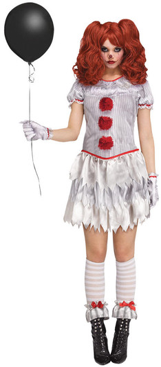 Fun World Fun World Womens Carnevil Clown Costume