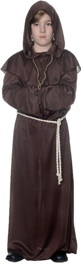 Underwraps Underwraps Boys Brown Monk Robe