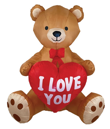 I Luv U Bear Inflatable 4 ft