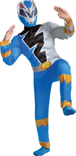Boy'S Blue Ranger Dino Fury Muscle