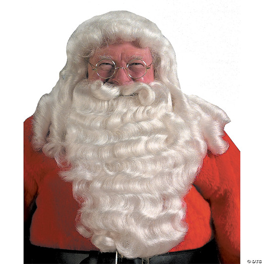 Majestic Santa Wig & Beard with Wired Mustache
