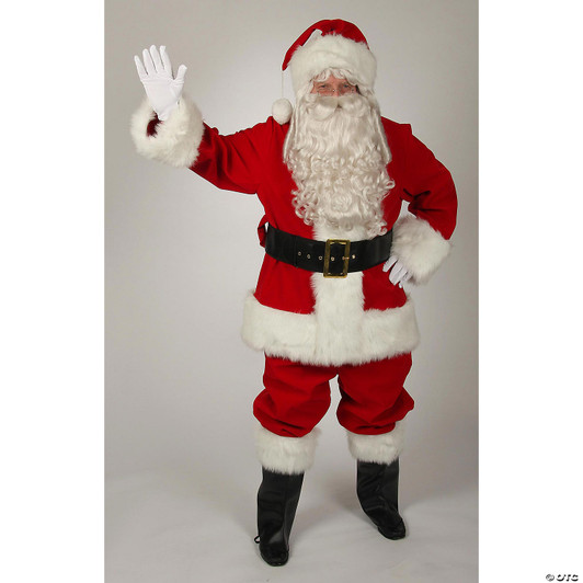 Adlt Santa Claus Regal Red Velvet Xl