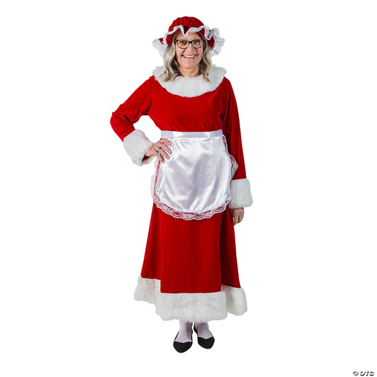 Adlt Regal Red Velvet Mrs Claus Lg