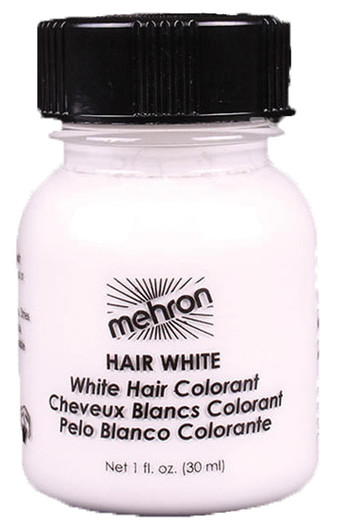Mehron Mehron Hair White 1oz Plastic Bottle