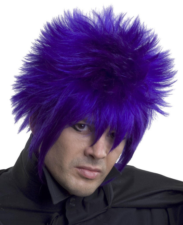 Enigma Purple, Messy, And Spiky Mens Costume Wig