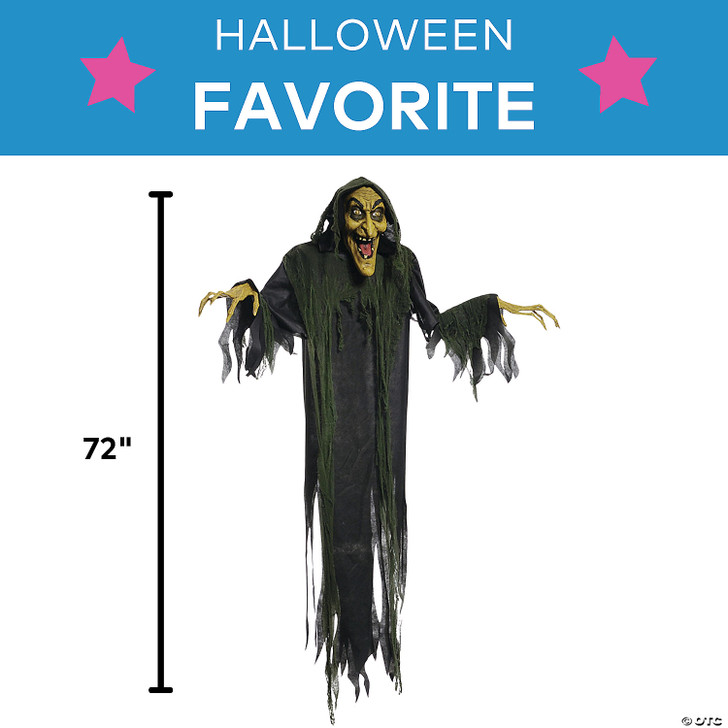 Seasonal Visions 72" Animated Hanging Witch