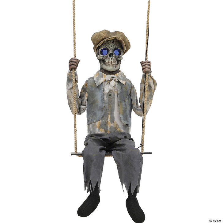 Seasonal Visions Swinging Skeletal Boy