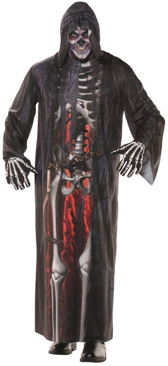 Underwraps Underwraps Mens Photo-Real Grim Reaper Robe