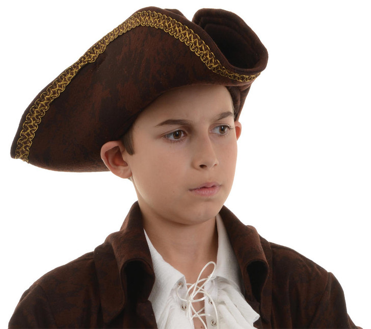 Underwraps Underwraps Pirate Captain Hat - Brown