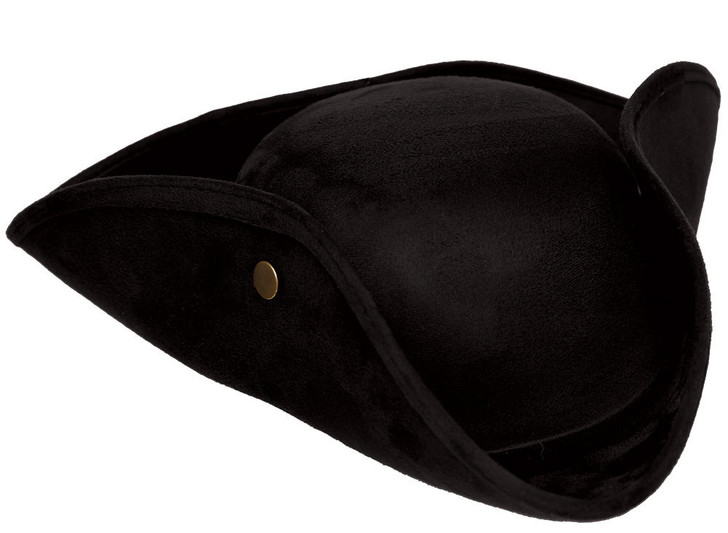 Underwraps Tri Corner Hat with Gold Trim