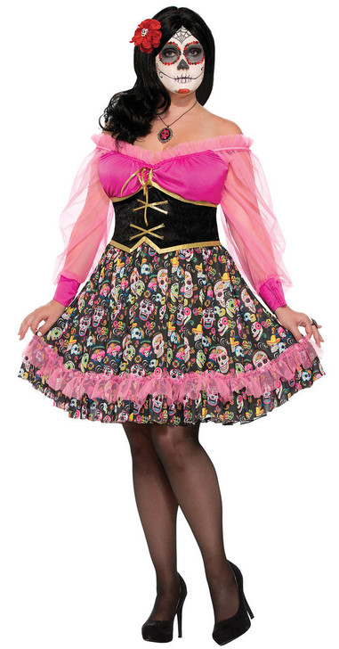 Forum Novelties Womens Plus Size Day of the Dead Costume