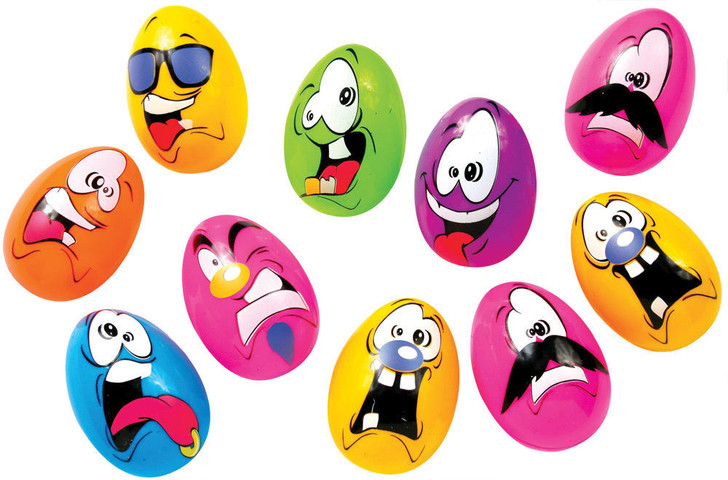 Silly Face Easter Eggs 10 CT