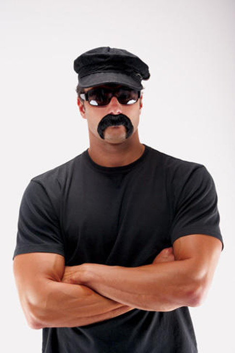 Morris Costumes Morris Costumes the Biker Mustache - Black