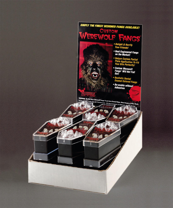 Foothills Creations Werewolf Fangs Display - 12 Pairs