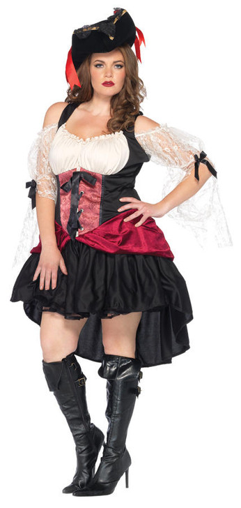 Leg Avenue Leg Avenue Womens Plus Size Wicked Wench Costume