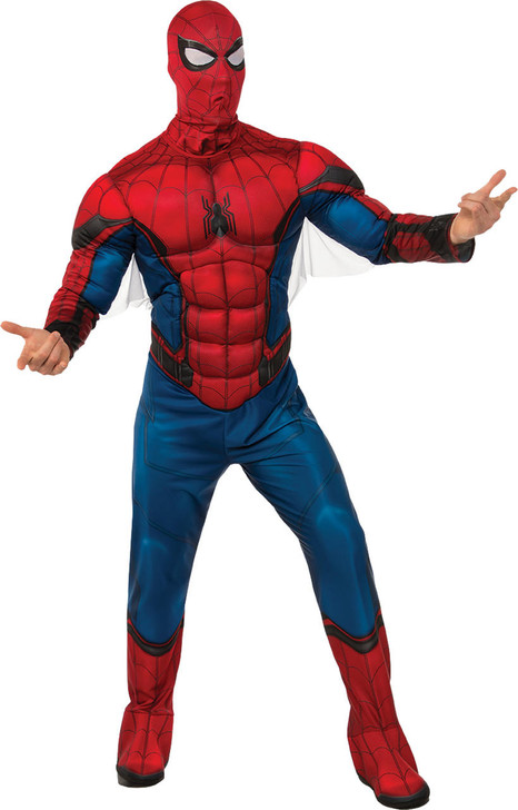 Rubies Mens Deluxe Spider-Man Muscle Chest Costume