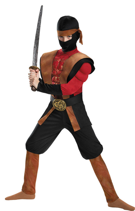 Disguise Disguise Boys Ninja Warrior Muscle Costume