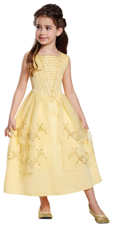 Disguise Girls Belle Ball Gown Classic Costume - Beauty and the Beast Live Action