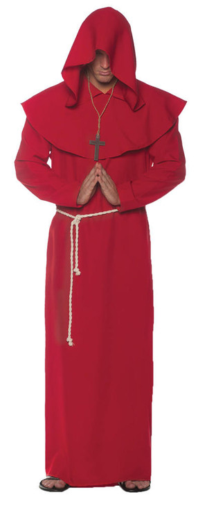 Underwraps Men's Monk Robe - UR28001RD