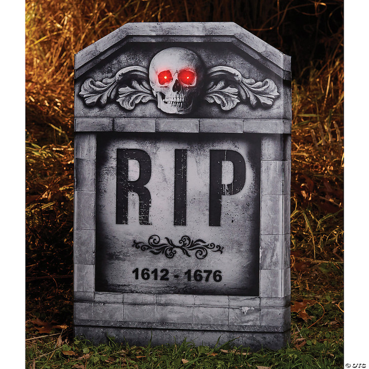 Photo-Realistic Tombstone Cross & Skull Set