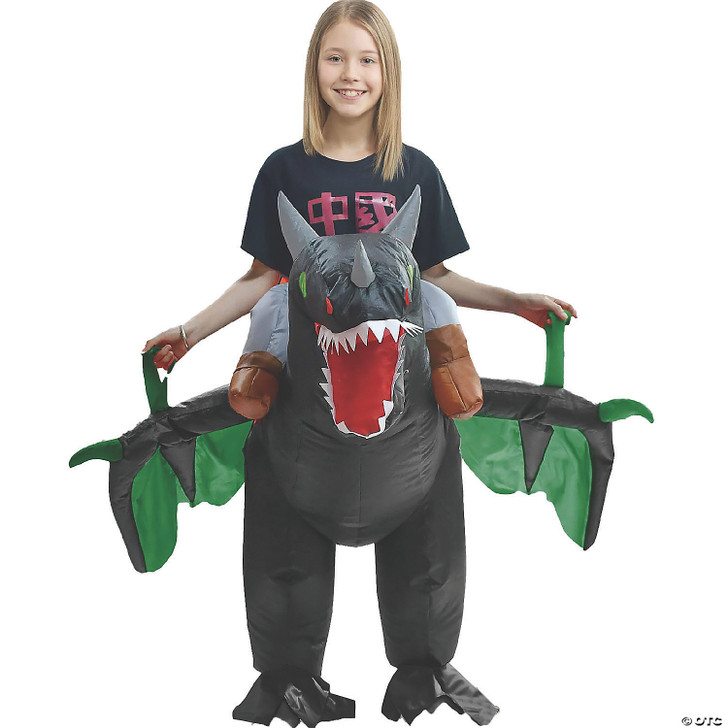 Kid's Inflatable Dragon Ride On Costume