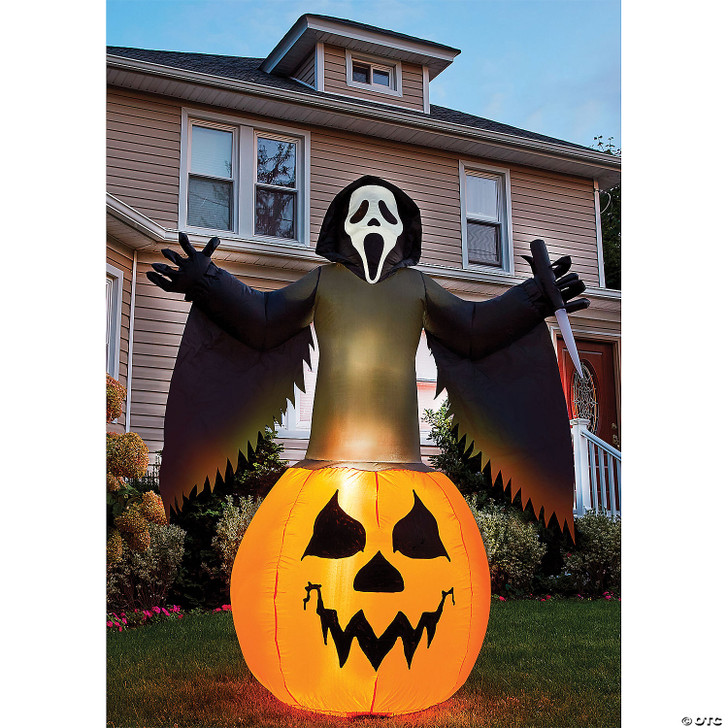 Ghost Face® Pumpkin Lawn Inflatable