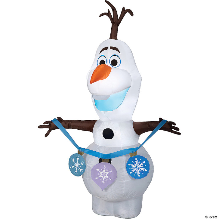 Blow Up Inflatable Olaf with Ornaments Outdoor Yard Decoration
