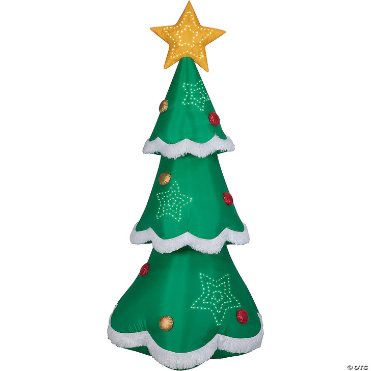 Blow Up Inflatable Mixed Media Green Christmas Outdoor Yard Decoration