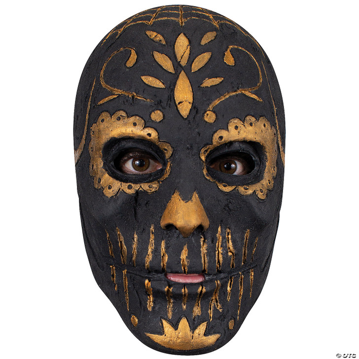 Day of the Dead Golden Carving Catrina Mask