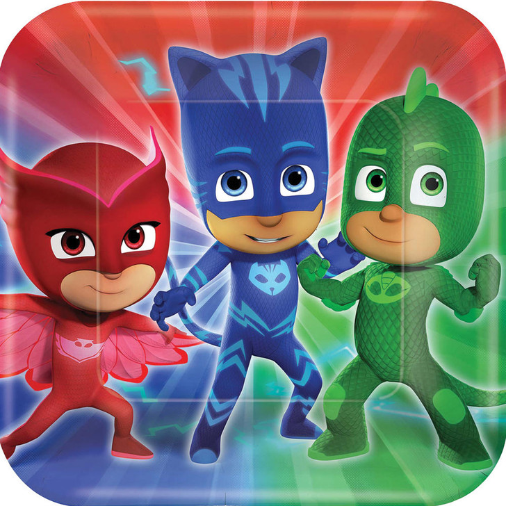 AmScan AmScan 9 PJ Masks Square Plates - Pack of 8