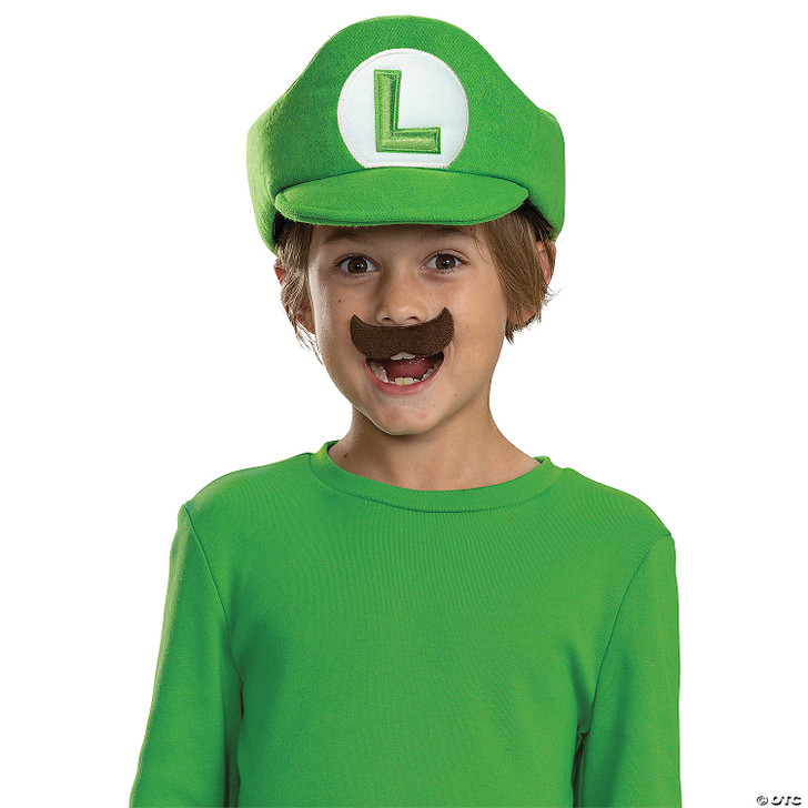 Luigi Elevated Hat + Mustache Child
