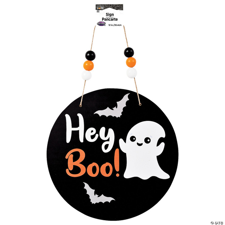 Wood Sign Boo 12" Round