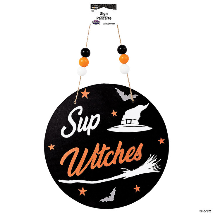Wood Sign Witch 12" Round