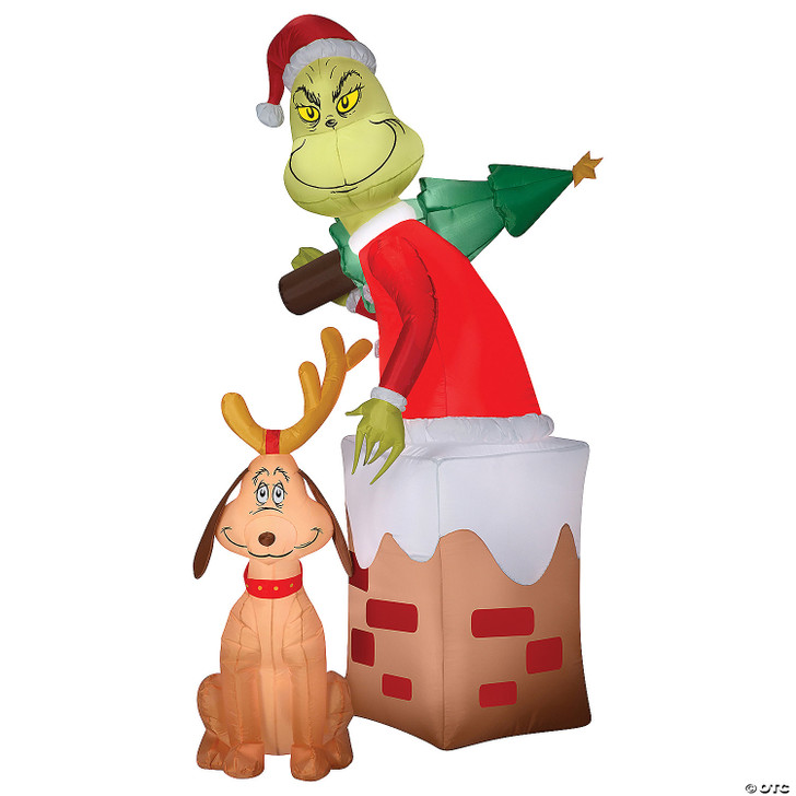 Arblwn Grinch In Chimney W Max Md Scene