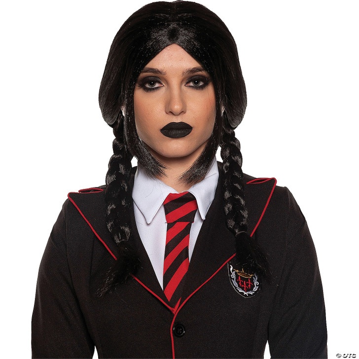 Adults Black Gothic Braids Wig