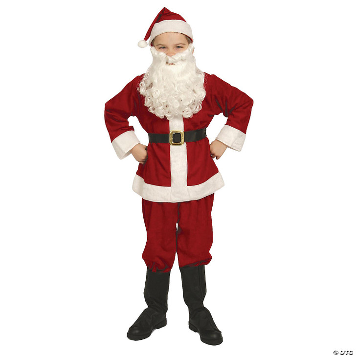 Child Santa Suit Beard Must Lg