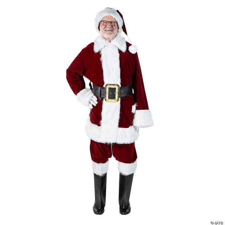 Adlt Santa Suit Overalls Lg