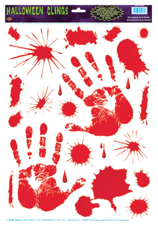 Beistle Bloody Handprint Clings